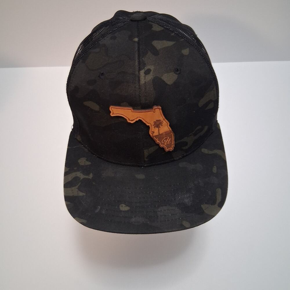 Branded Bills Florida Men's Camouflage Snapback Trucker Hat Cap Leather Patch-OS